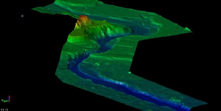 Modelo Digital del Terreno con representación de elevaciones